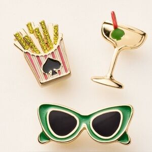 Kate Spade x target 3 pk Novelty Pin Brooch Set